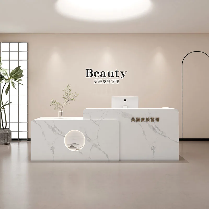 Rostrum Reception Desk Front Mobile Luxury Vanity Service Desk Wooden Shop Counte Lectern scrivania ufficio lavoro Furniture