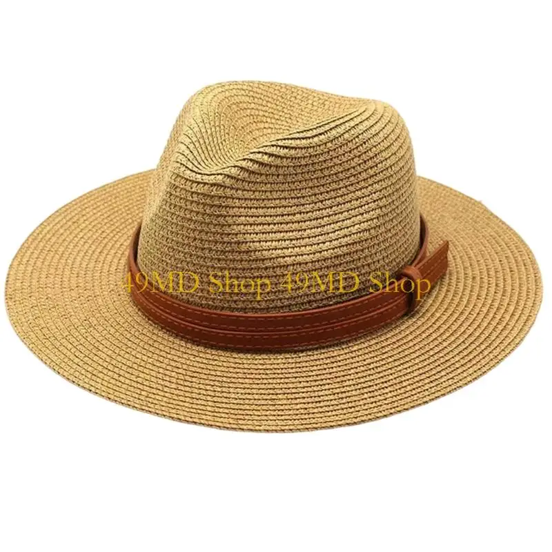 49MD Elegant Raffia Hat Breathable Perfect for Weddings Parties & Special Occasion