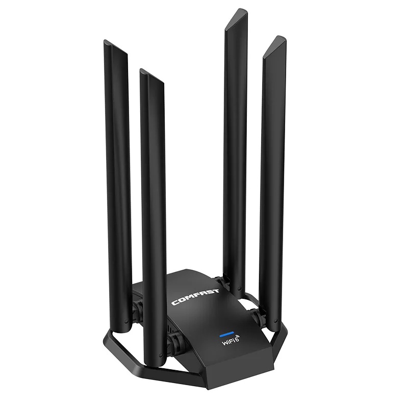 Tarjeta de red AX5400 Wifi 6 con 4 * 5dBi antenas tipo C a usb 3,0 Wi-fi Dongle 802.11ax 5Ghz 6Ghz 160mW, adaptador wifi de alta potencia