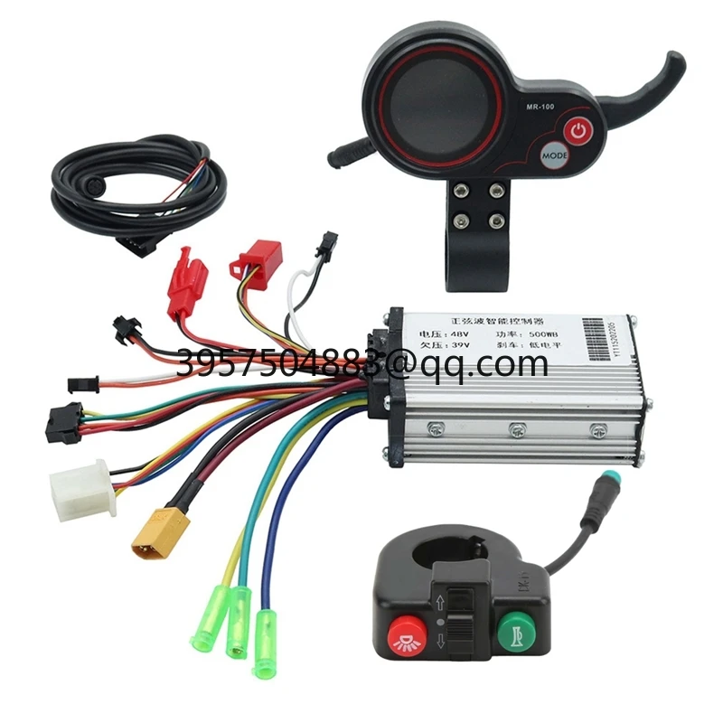 48V 500W Controller MR-100 LCD Display Meter Dashboard+Switch Button For KUGOO M4 Electric Scooter Parts