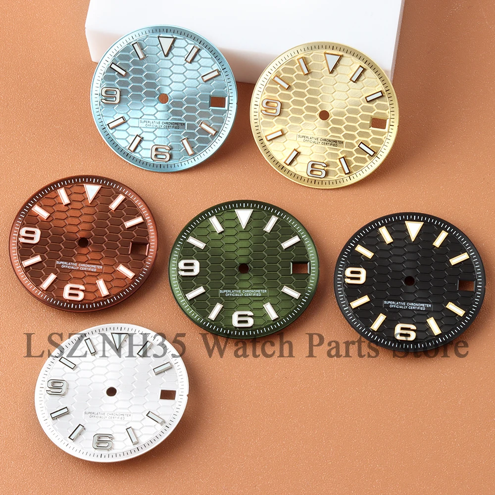 

NH35 28.5mm Dial Blue Luminous Fit Land-Dweller NH35 NH36 Movement 316L Steel Watch Face Watch Modification DIY Accessories