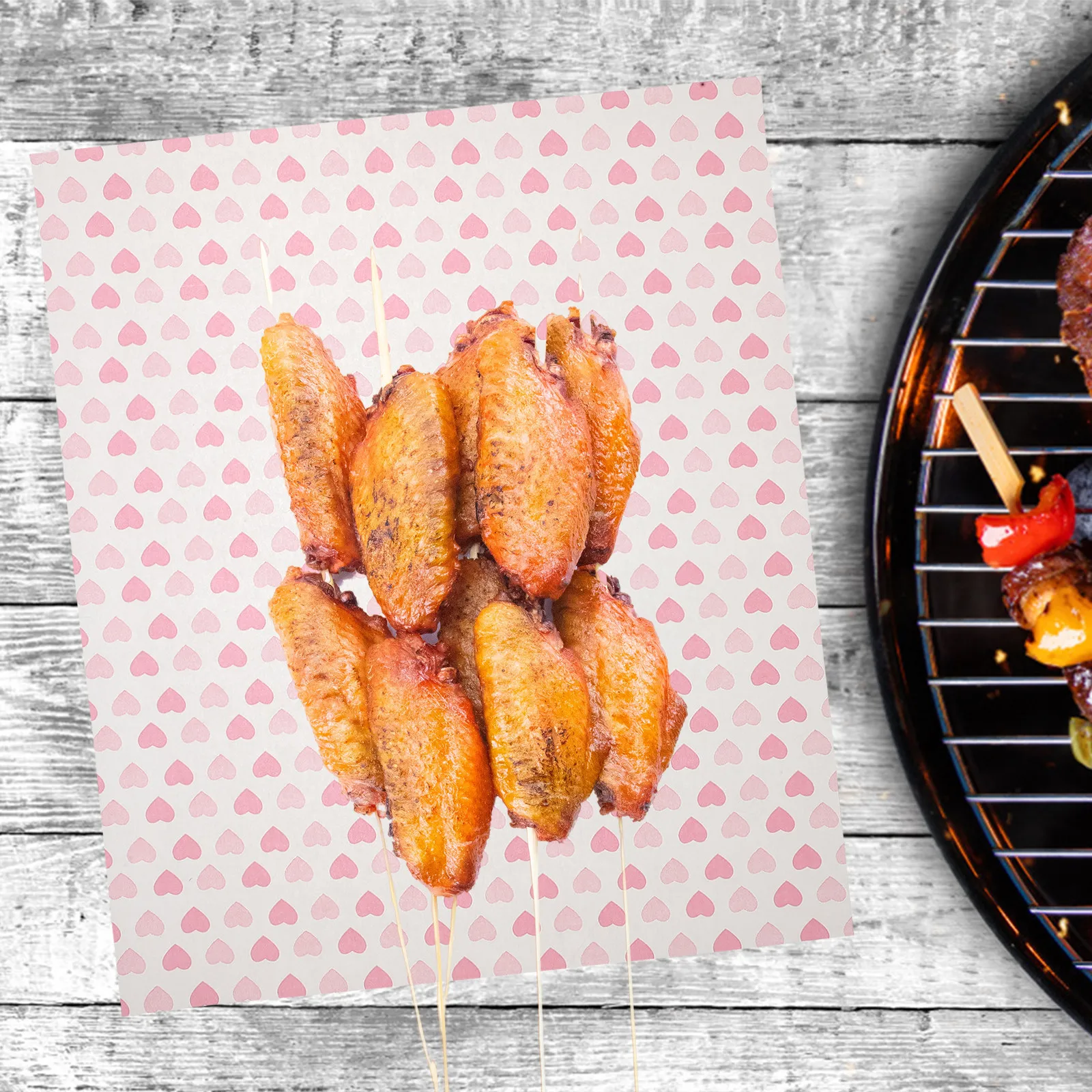 Kitchen Grade Baking Sheet - 50枚入り耐油ワックスペーパー食品包装ベーキング用サンドイッチ包装ハンバーガーホットドッグチキンロール用安全食品グレードキッチンバー用
