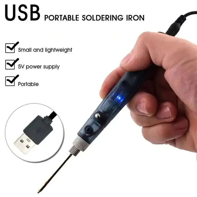 5V Soldering Iron Portable Mini USB Household Electronic Repair Solder Welding Tool Student Electric Soldering Pen Combination