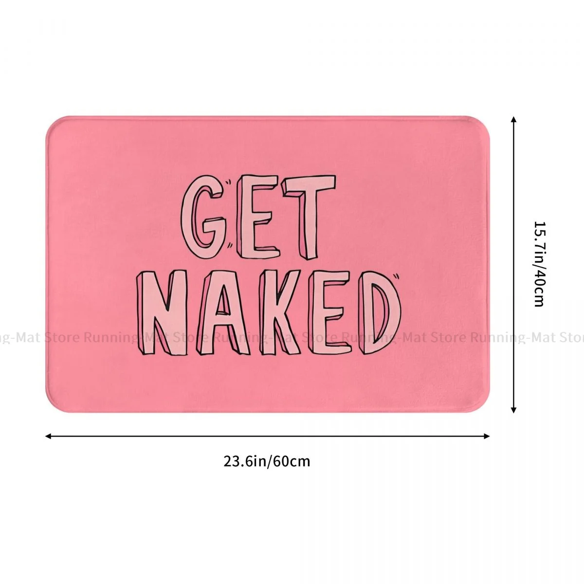 Non-slip Doormat Get Naked Bath Bedroom Mat Outdoor Carpet Indoor Pattern Decor