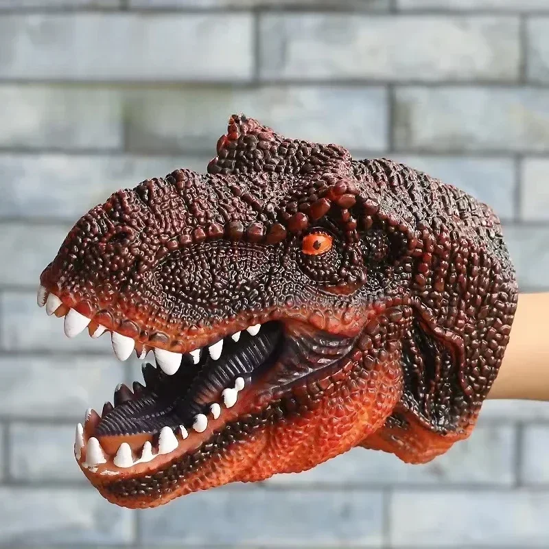Marionetas de mano cabeza de dinosaurio modelo de juguete t-rex Dino Park muñecas dinosaurio mundos juguete suave para regalos