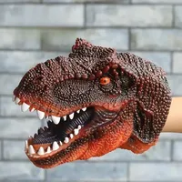Hand Puppets Dinosaur head Model Toy T-Rex Dino Park Dolls Dinosaur Worlds Soft Toy for Gifts