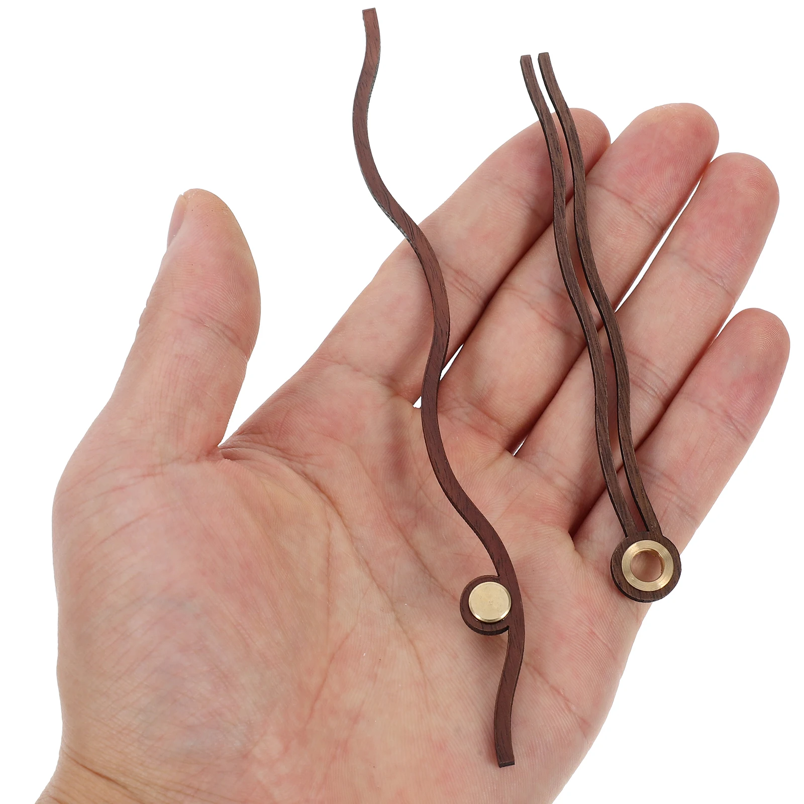 

5Sets Wooden Clock Pointers DIY Movement Kit with Copper Sleeves Replacement Hands for Wall Clock Repair Home Decor