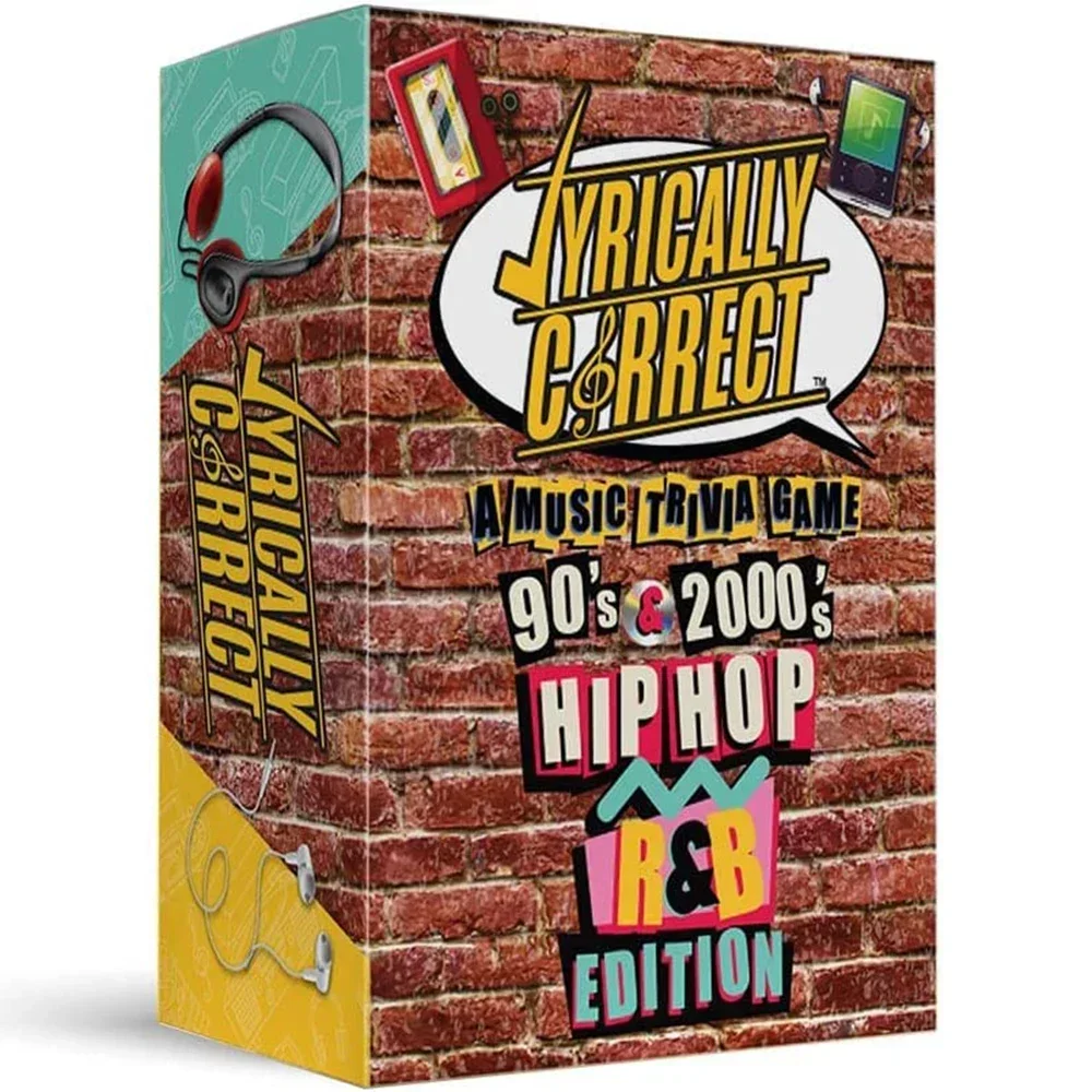 Lyrically Correct 90's and 2000's Hip Hop and R & B Music Trivia Card Game Multi-Generational Family Gatherings, Adult Game Nigh