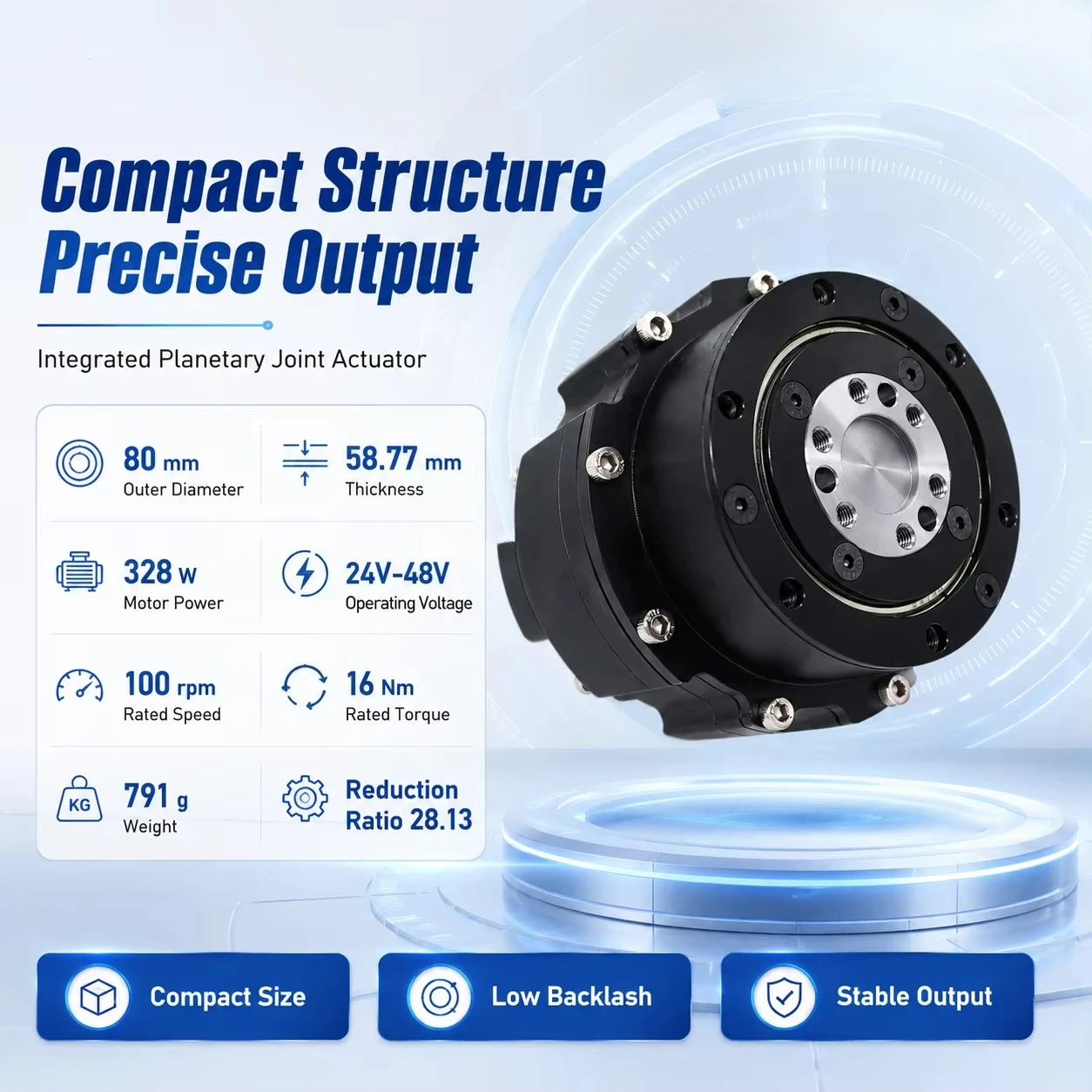 80Mm 24V 48V 16Nm 100RPM BLDC - Bldc Planetary Gear Motor 48V High Torque 评论和价格
