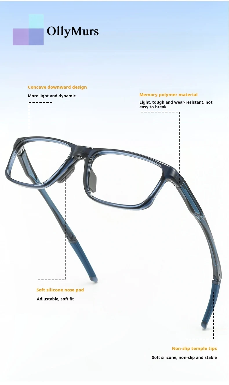 

Спортивные очки OLLYMURS для мужчин и женщин, модные квадратные регулируемые очки для велоспорта, баскетбола и футбола, модель B5029YD