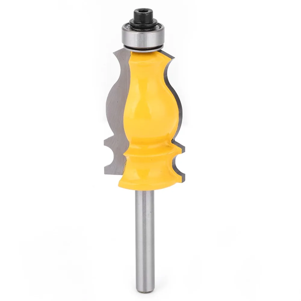 

6mm Shank Handrail Cutter Bit Alloy Blade 25.4mm Diameter Woodworking Router Bit Shape Cutter Architectural Molding Router Bit