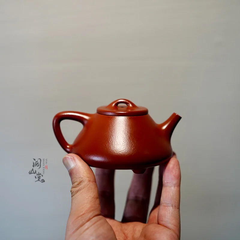 ★★★Yueshan Hall | Ziye Stone Ladle 1No. Treasure Dahongpao Tea Purple Clay Pot  A Red Clay Works of Famous Chinese Workers