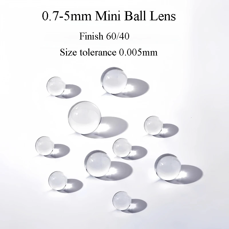 H-K9L Optical Glass Ball Lens 0.7-5mm Micro Sphere for Fiber Optic Communication Endoscope Sensor Coupling