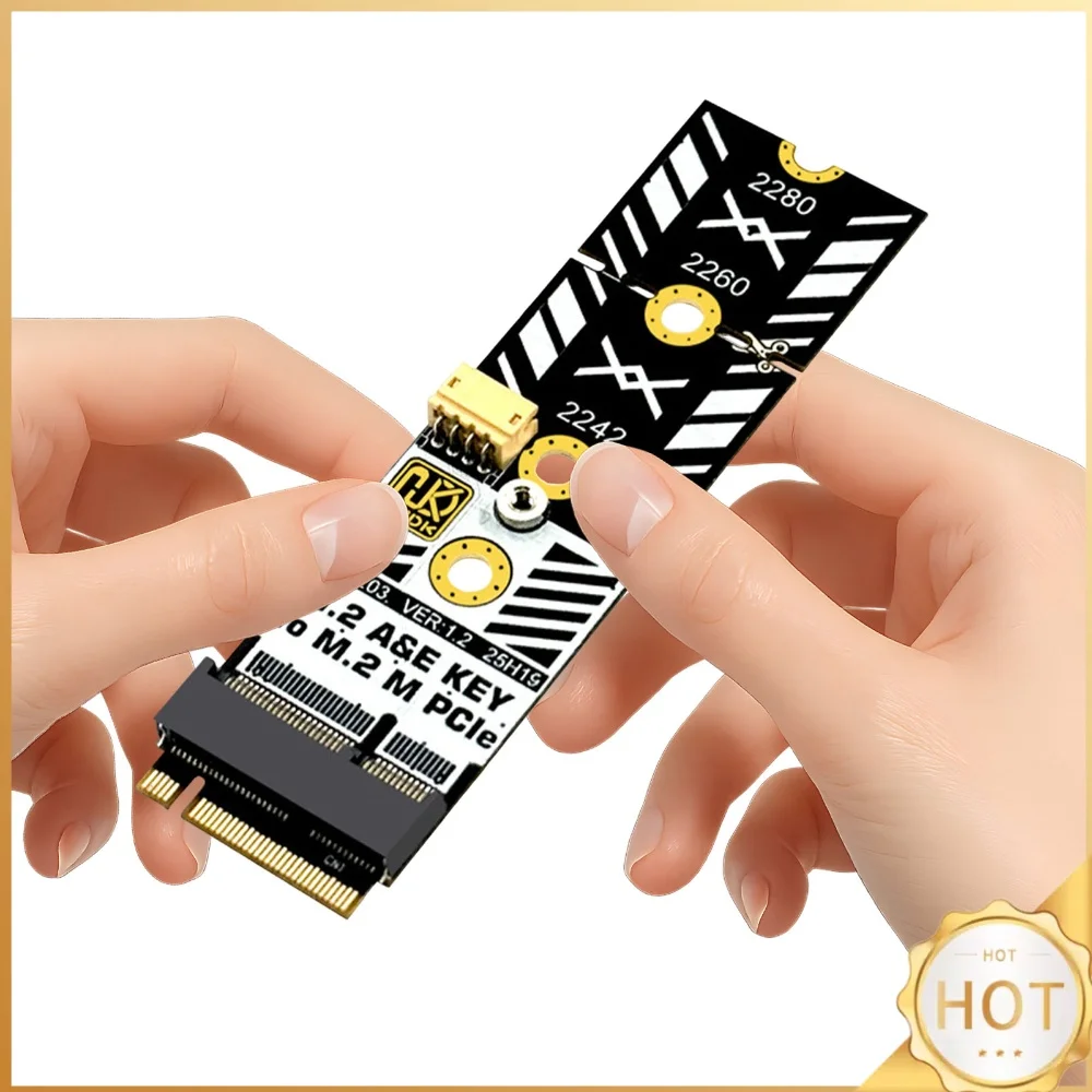 Adapter for M.2 WiFi Card To NVMe M.2 WiFi Interface A/E To M Key Expansion Card Compatible with 2242 2260 2280 SSD