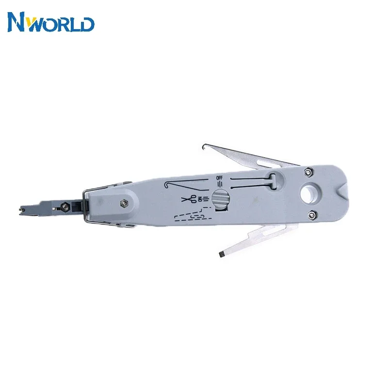 Regulowane srebrne narzędzie KRONE LSA-Plus Punch Down z czujnikiem do telefonu telekomunikacyjnego RJ11 LAN Network Cat5 RJ45 Patch Panel