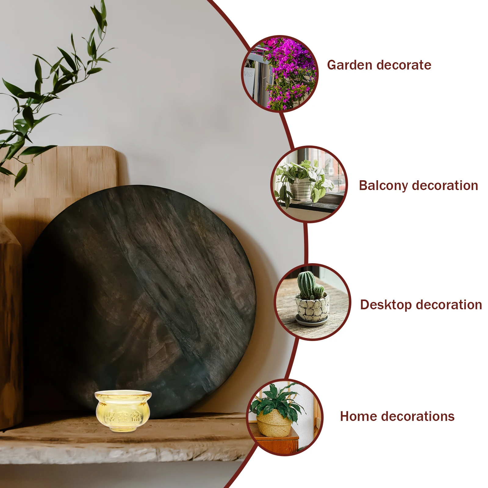 

Cornucopia Adornment Bowl Micro Landscaping Decor Simulated Modeling Design Buddhist Supplies