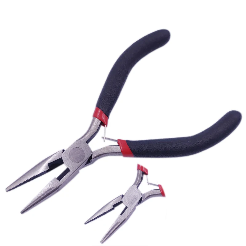 1 Set Equipment Hand Tools Short Chain-Nose Pliers Bent Nose Round 6 Style Pliers Metal Wire Side-Cutting Jewelery Making Tool