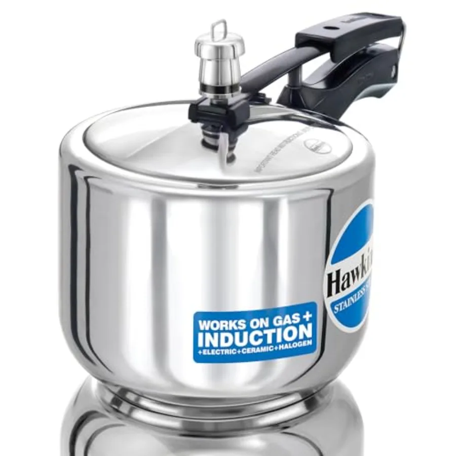 

Pressure Cooker Stainless Steel Inner Lid Cooker Tall Design Cooker Induction Cooker Silver Hss3T 3 Liter 3 Litre