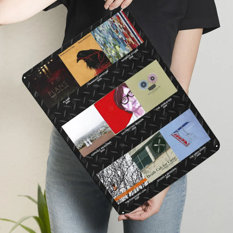 الموت الكابينة ل كتي الكولاج صفيح علامات الموسيقى ملصق جدار الفن جدارية علامة معدنية مخصصة للجدار الفن الديكور رجل الرجعية الكهف #3