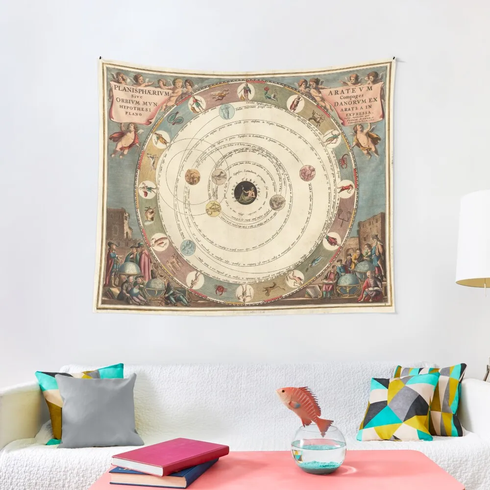 

Vintage Zodiac Circle with Horoscope Tapestry Bedroom Decor Tapete For The Wall Tapestry