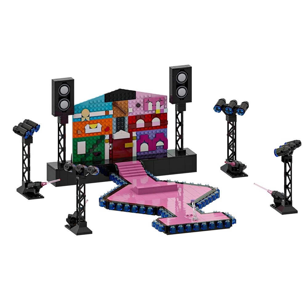 Gobricks MOC Singer The Eras Tour Taylor Lover House Bricks Model The Eras Tour Building Blocks Toys Gift