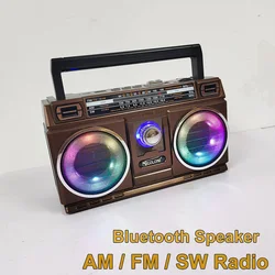 RX-750 altoparlante Bluetooth multifunzione AM/FM/SW Radio Clear Stereo Sound Quality con luce da discoteca a LED Radio retrò portatili