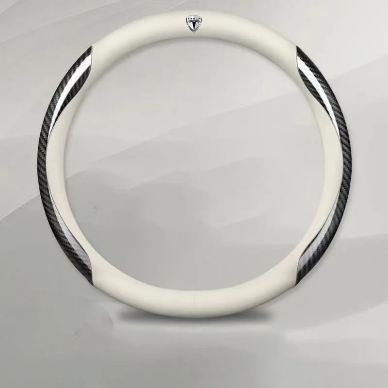

Car Logo Steering Wheel Cover Emblem Accessories For Tesla Model 3 Model S Model X Model Y Roadster SpaceX Car Logo Accessories