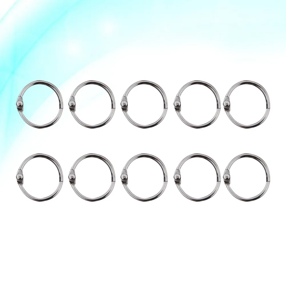 

50 шт. металлических кольцевых пружин для переплета, прочные кольца-застежки для книг, брелоки для ключей, для скрапбуков, фотоальбомов, для класса и дома