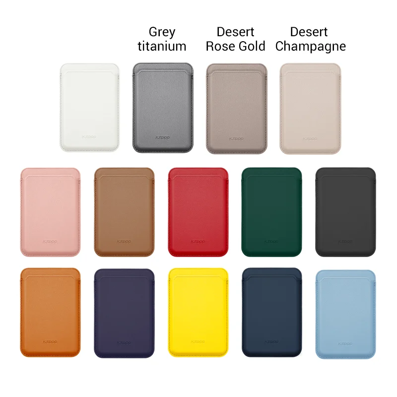 Étui portefeuille magnétique KZDOO en cuir PU premium antidérapant pour iPhone 12, 13, 14, 15, 16, 17 avec porte-cartes à attraction magnétique