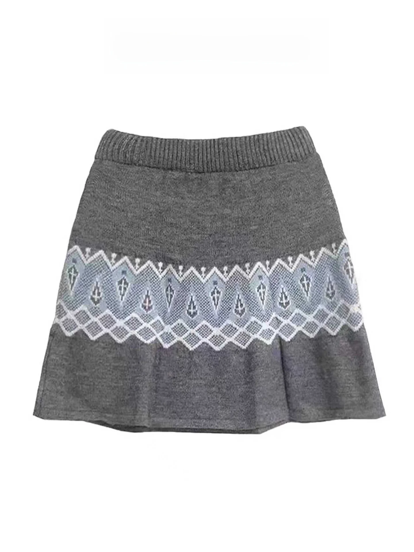 

Ay Вязаная юбка трапециевидной формы, женская осенне-зимняя новинка, японская юбка в стиле ретро с высокой талией, F-длины, милые юбки