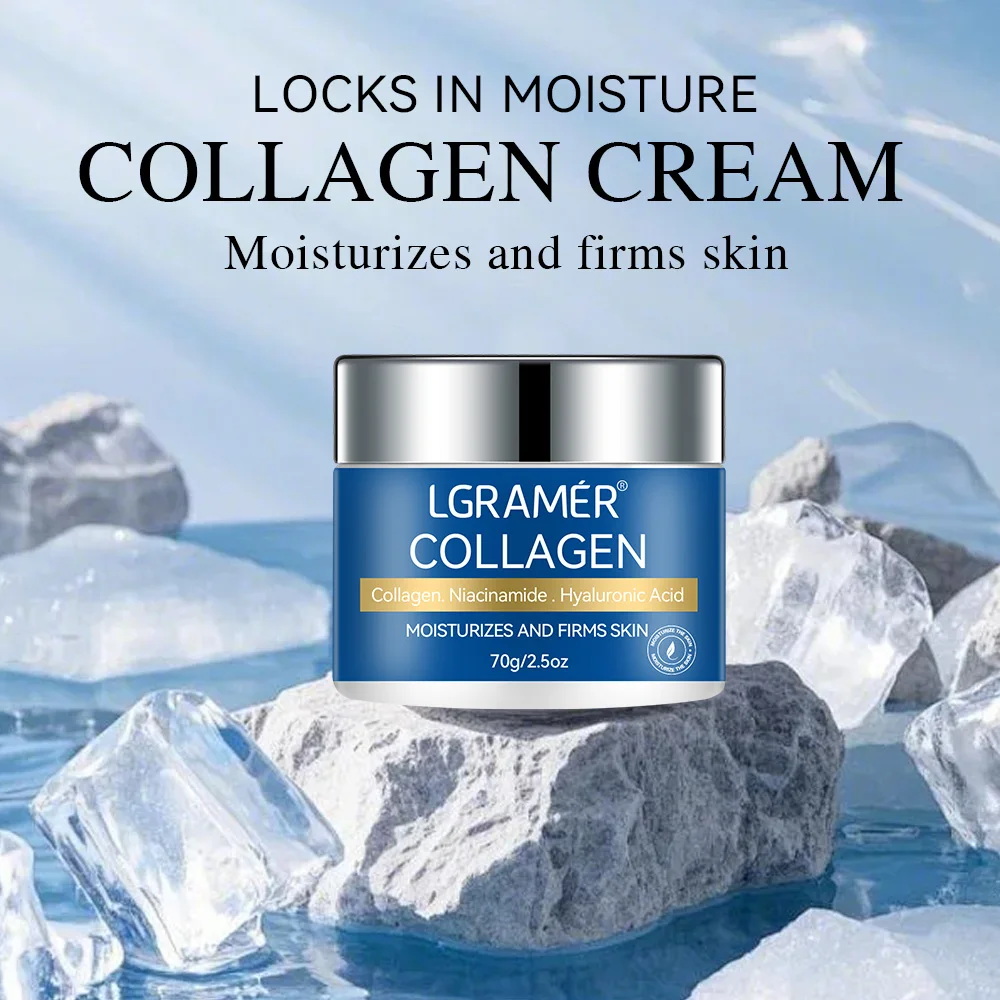 LGRAMER Collagen Face Cream | Removes Dark Spots and Anti-Wrinkle | Whitening and Antioxidant | Unisex