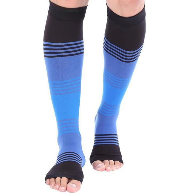 3 Pairs S-XXL Compression Socks  Women Men Medical Prevent Varicose Veins Toeless Support Hose Pain Relief Slim Stocking