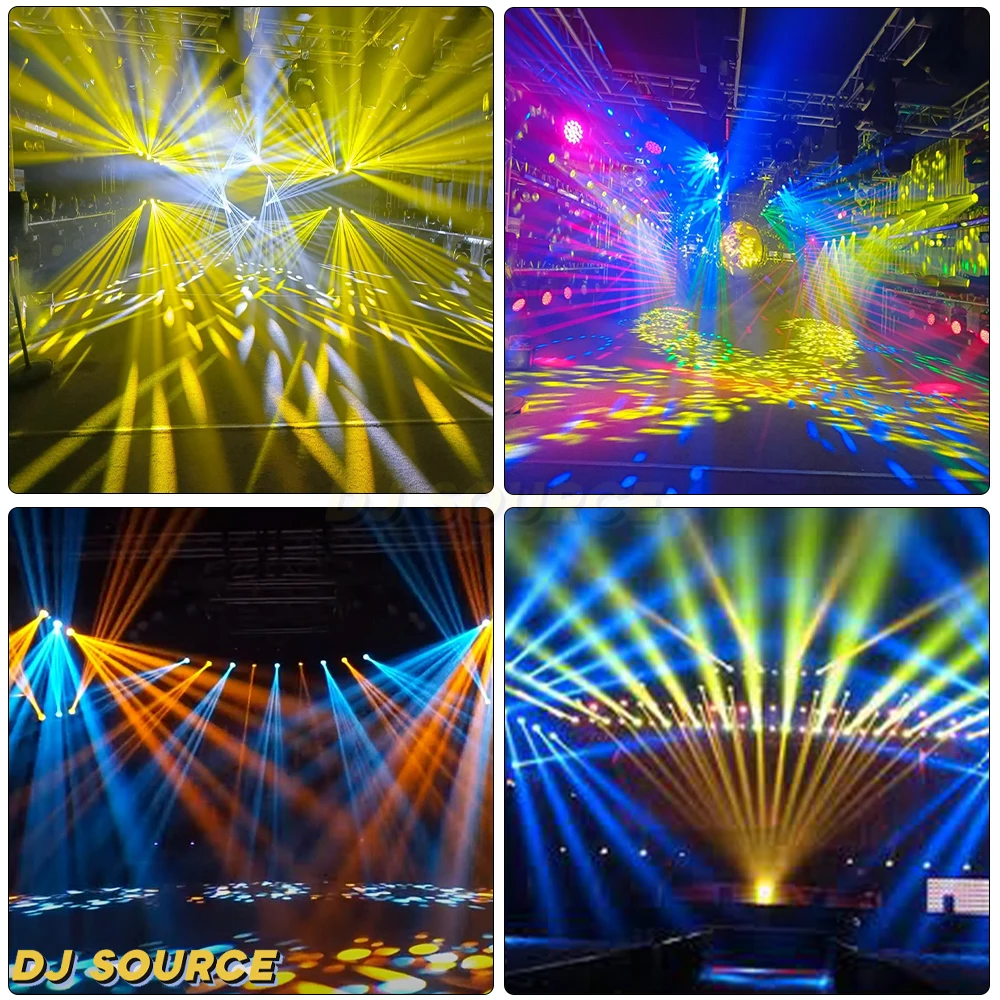 Imagem -06 - Led Moving Head Light Beam Spot dj Stage Lights 18 Prism Disco Party Club Show Lâmpada de Efeitos de Palco Dmx512 200w Pcs por Lote