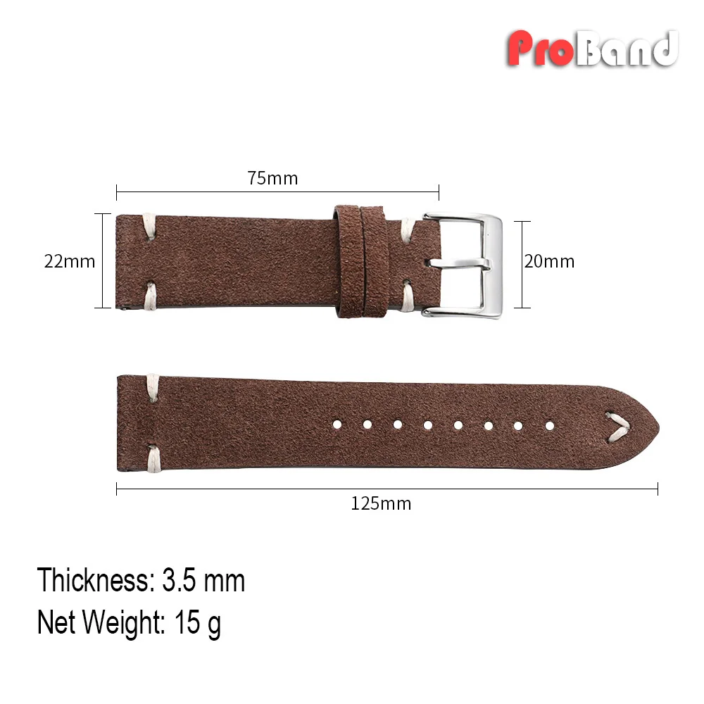 Vintage Echtleder-Uhrenarmband 18mm 20mm 22mm Universeller Ersatzriemen Handgefertigte Schnellverschluss-Armbänder für Herren und Damen Sport – Detail 3
