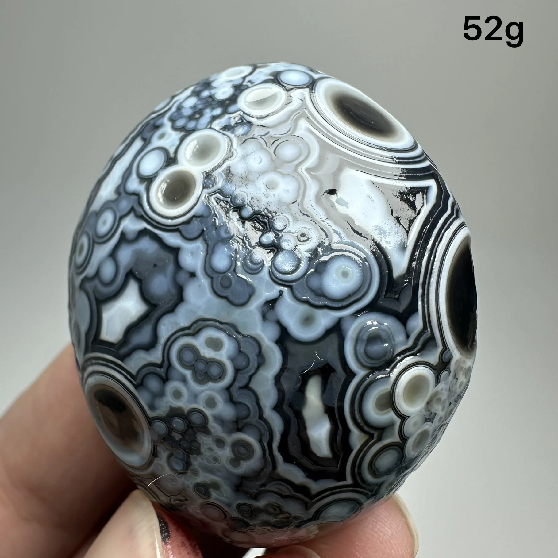 Natural Black Sardonyx Agate Alxa Gobi Eye Mineral Specimen Energy Crystal Chakra Reiki Healing Stone Garden Decor Gift