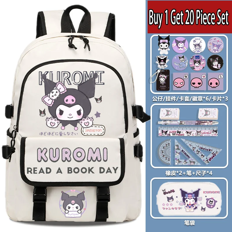 Sanrio Backpack 2025 New Model Klumi School Bag for Teens Fashionable Print Large Capacity Lightweight School Backpack