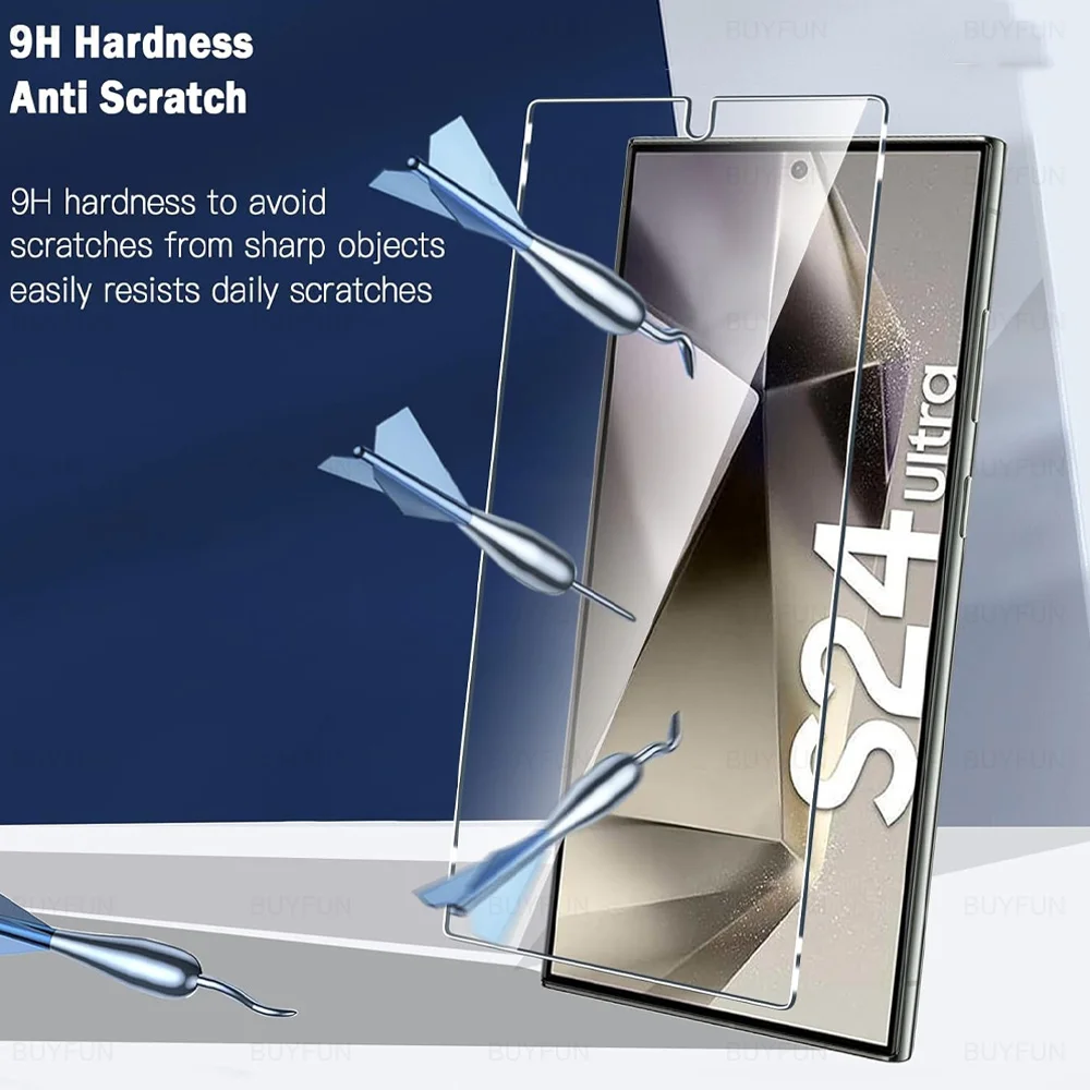 5 قطعة الزجاج المقسى لسامسونج غالاكسي S24 5G حامي الشاشة الزجاج لسامسونج S24 FE S25 الترا S24Ultra S 24 25 Plus S25Ultra