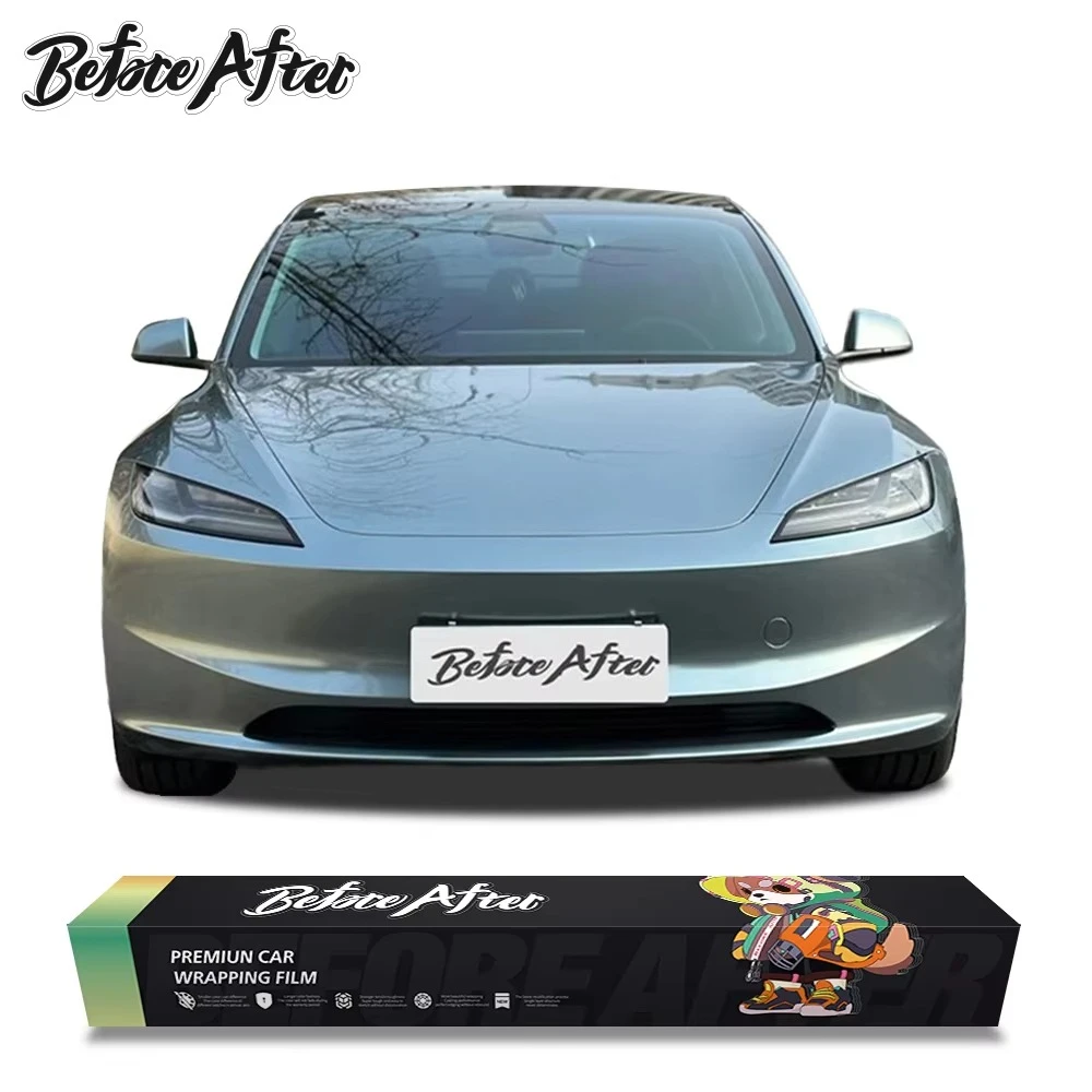 Stretchable Liquid Metallic Car Wrapping Vinyl Body Sticker Automobile Vinyl Wrap Film Color Change PET Liquid Light Blue