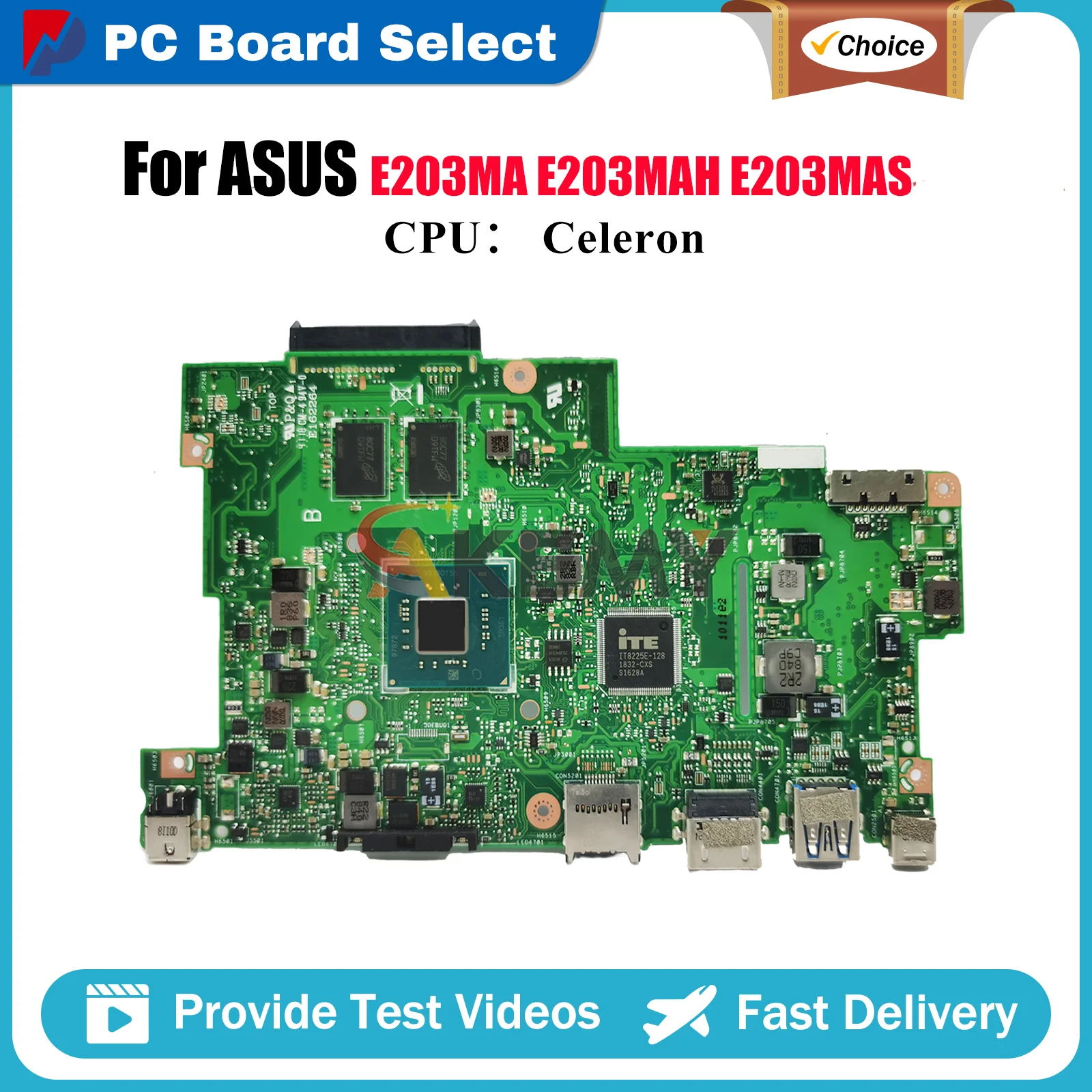 

E203MA Материнская плата для ноутбука ASUS EeeBook E203MAH E203MAS L203MA E203MA L203MAH E203M Материнская плата с процессором Celeron 100% тестирование ОК