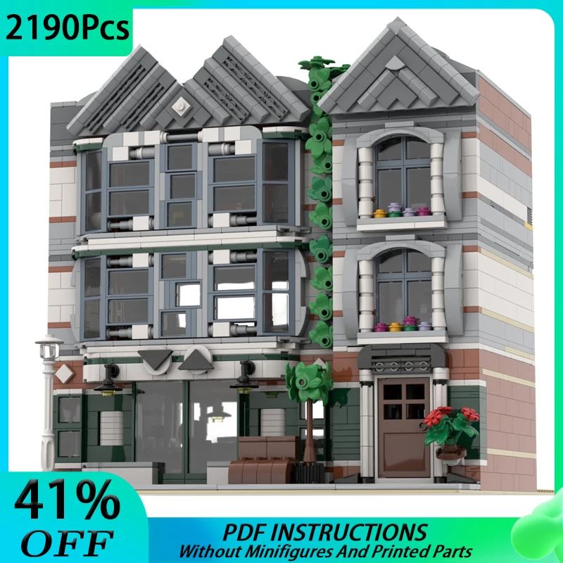 

MOC Shop Apartment Modular Building Blocks Creative City Street Model brick Architecture DIY Education Assembly Toys Gift 10264