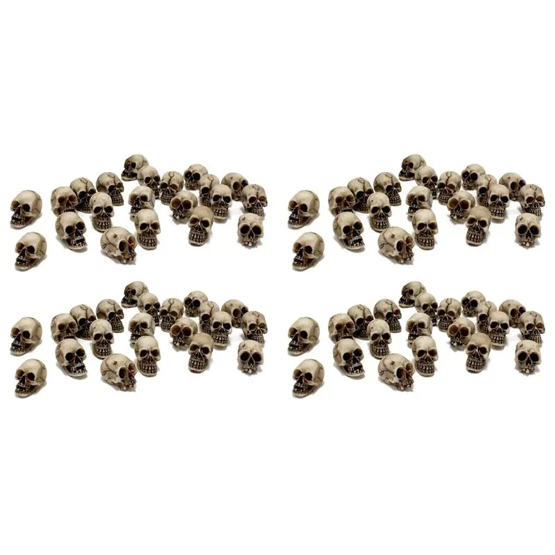 ABMR-80Pcs Skulls Human Head Skull Realistic Skeleton Skulls For Halloween Table Decor