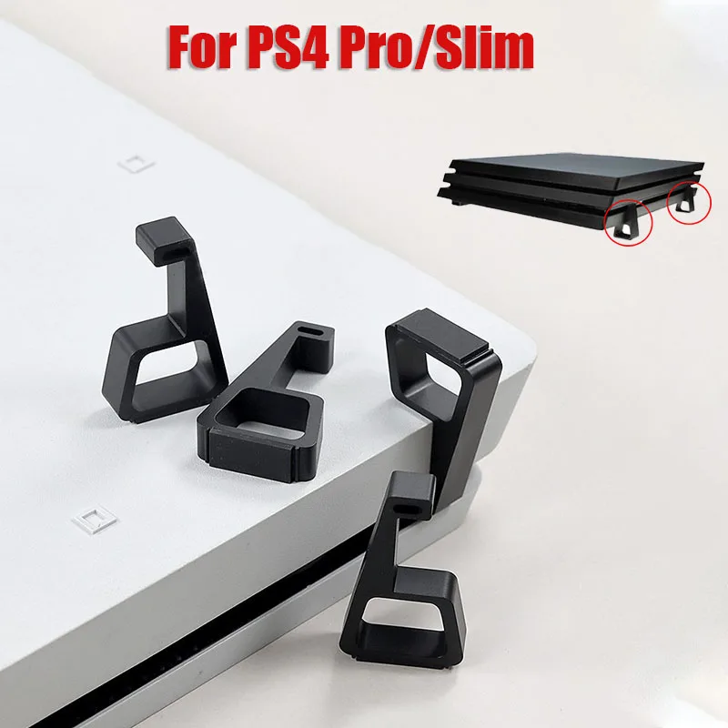 

For PS4 Game Console Cooling Stand Bracket 4Pcs Horizontal Console Holder For PS 4 Slim Pro Game Accessories