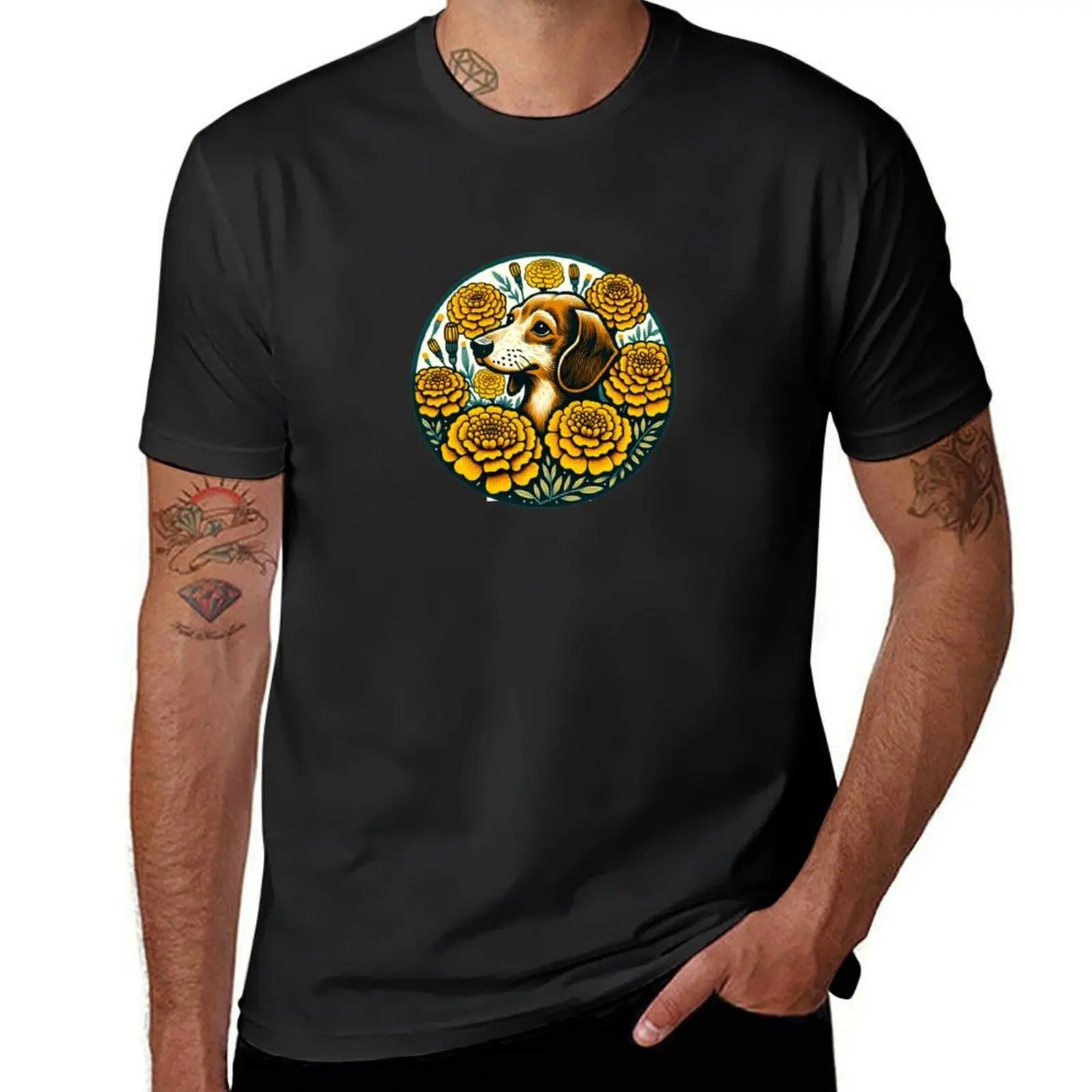 Marigold Doxie T-Shirt graphics sublime tshirts for men