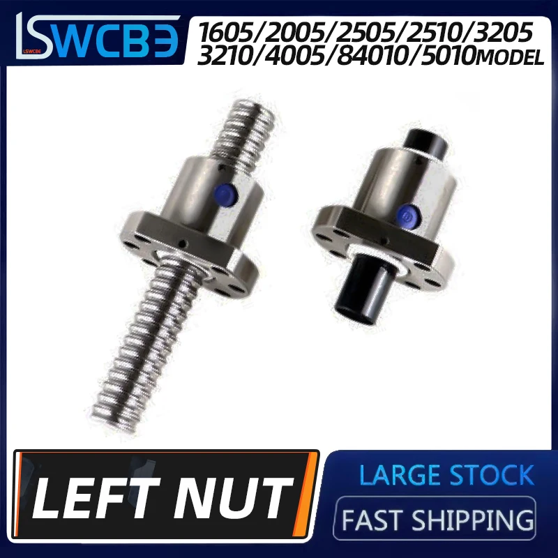 

High precision left-handed screw set bearing 1605 2005 2505 2510 3205 3210 4005 4010 5010 anti-thread screw nut raw