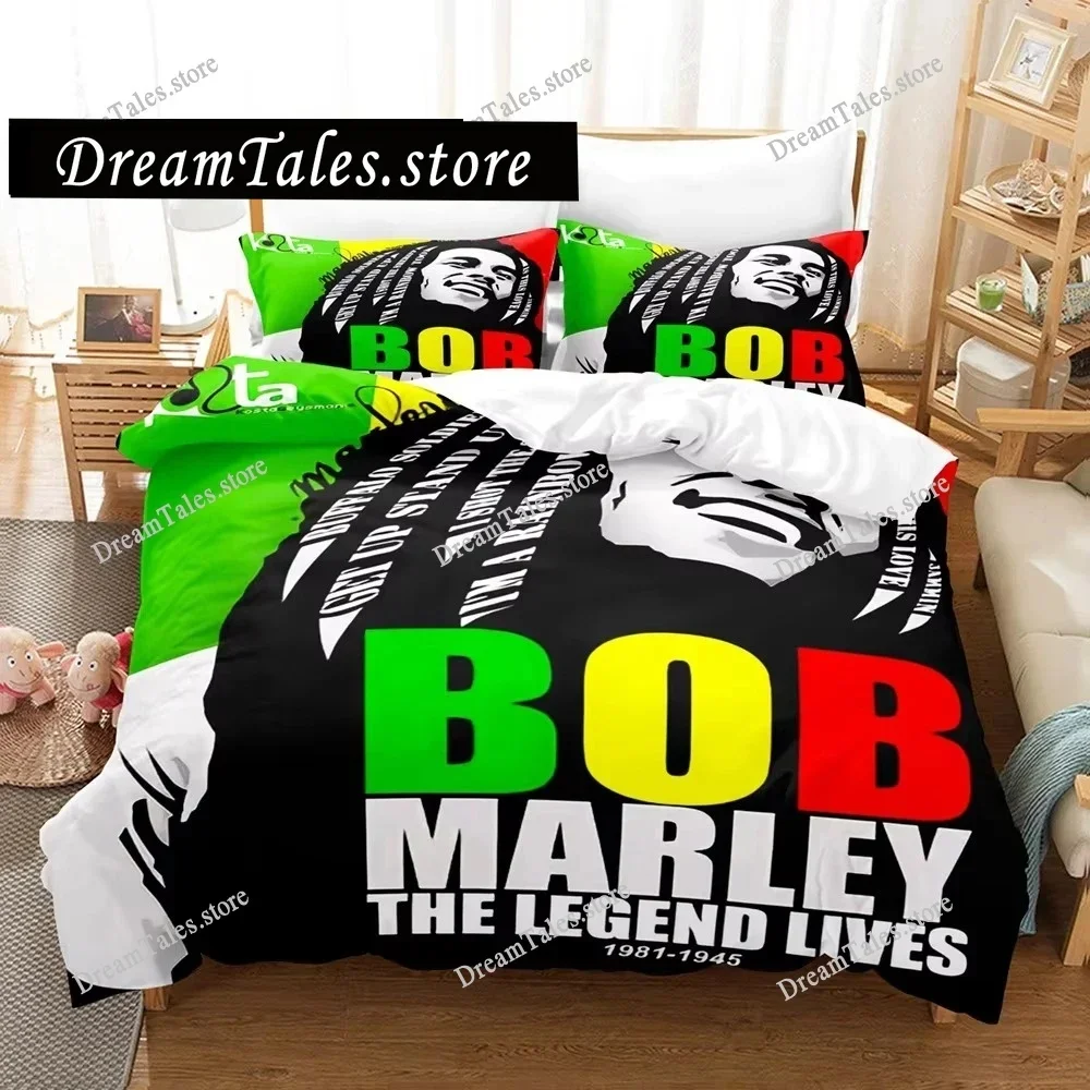 

2025 BoB Marley Bedding Set Funda Nordica Cama Duvetcover Pillowcase 100% Polyester 3D Home Textileextile