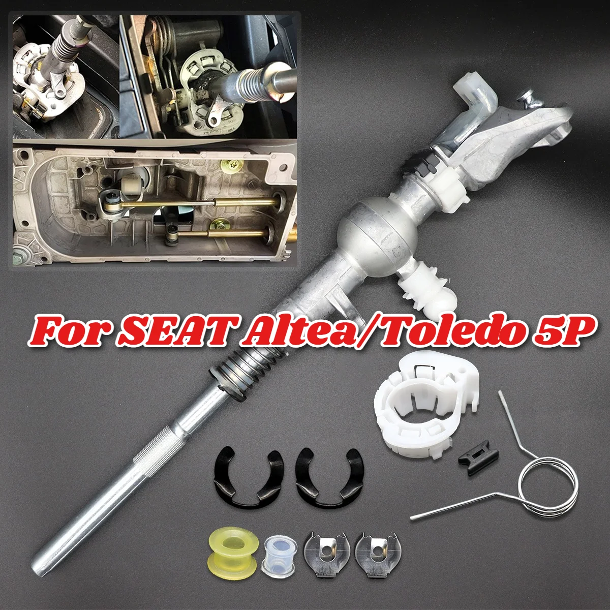 10pcs MT Shifter Rebuild Kit with Gearshift Cable Linkage Bushing Set 1K0711112B 1K0711266 Repair Kit For SEAT Altea Toledo 5P