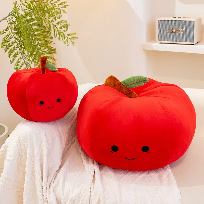20-50 سنتيمتر Kawaii الكرتون محاكاة أنيمي التفاح الأحمر محشوة الفاكهة ألعاب من نسيج مخملي للأطفال لطيف التفاح اليدوية دمية وسادة هدية #2