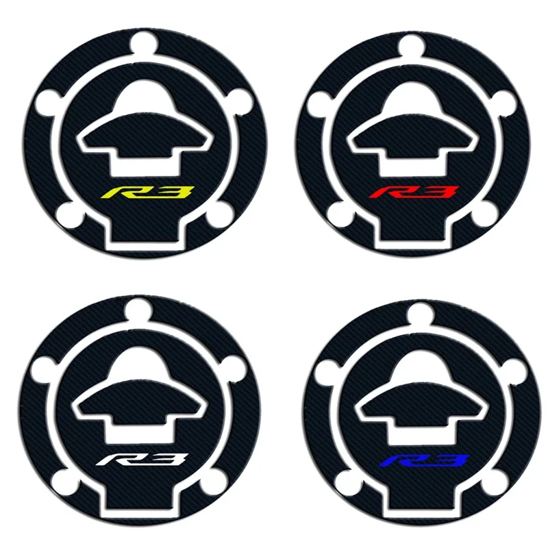 

For R3 R25 R3 R25 2014-2020 Motorcycle Fuel Cap Cover Decal Sticker 3D Carbon Look