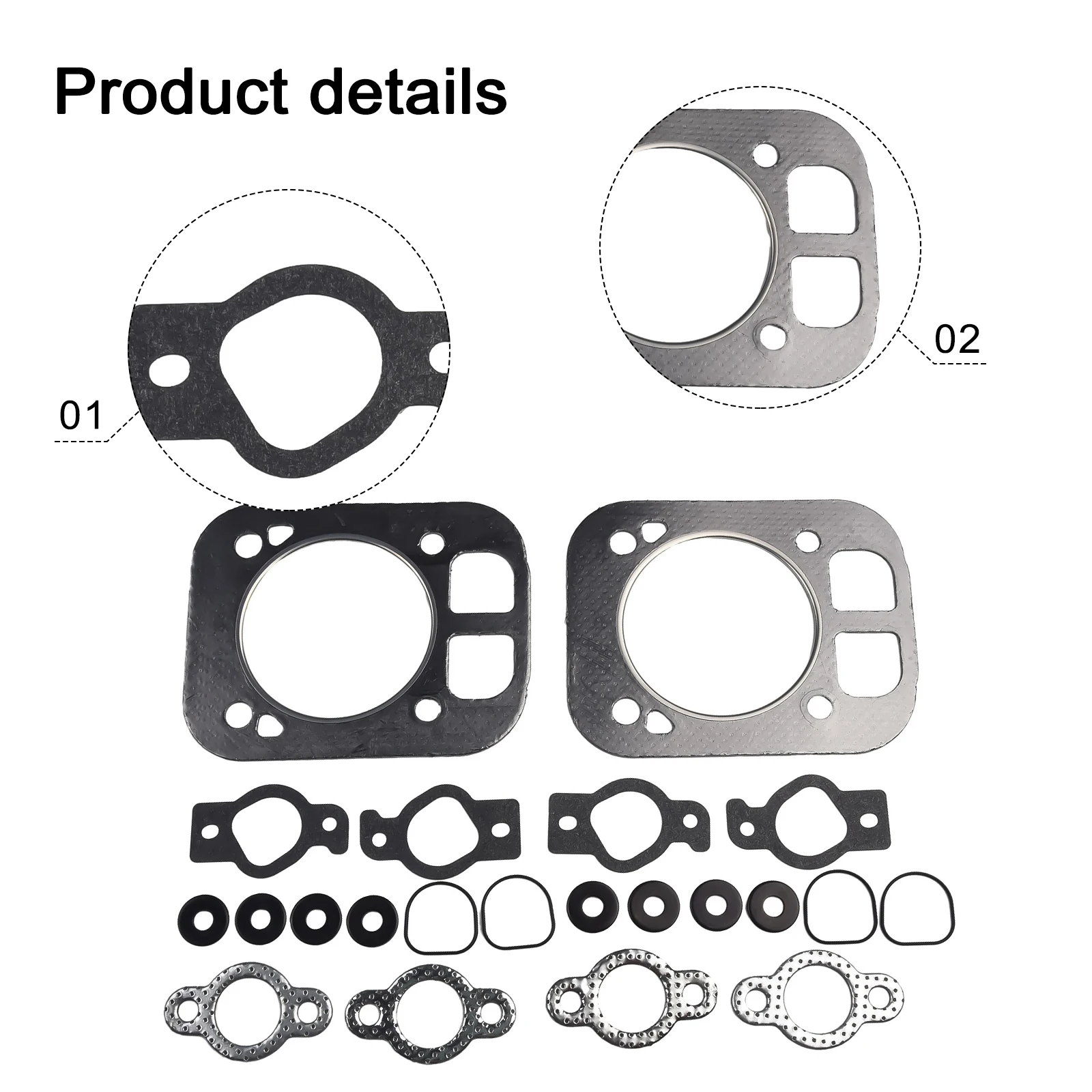 Imagem -04 - Junta da Cabeça do Cilindro e Intake Exhaust Valve Kit Substituição para Koenos 32 841 02-s Engine Kt610 Kt730 Kt715 Set