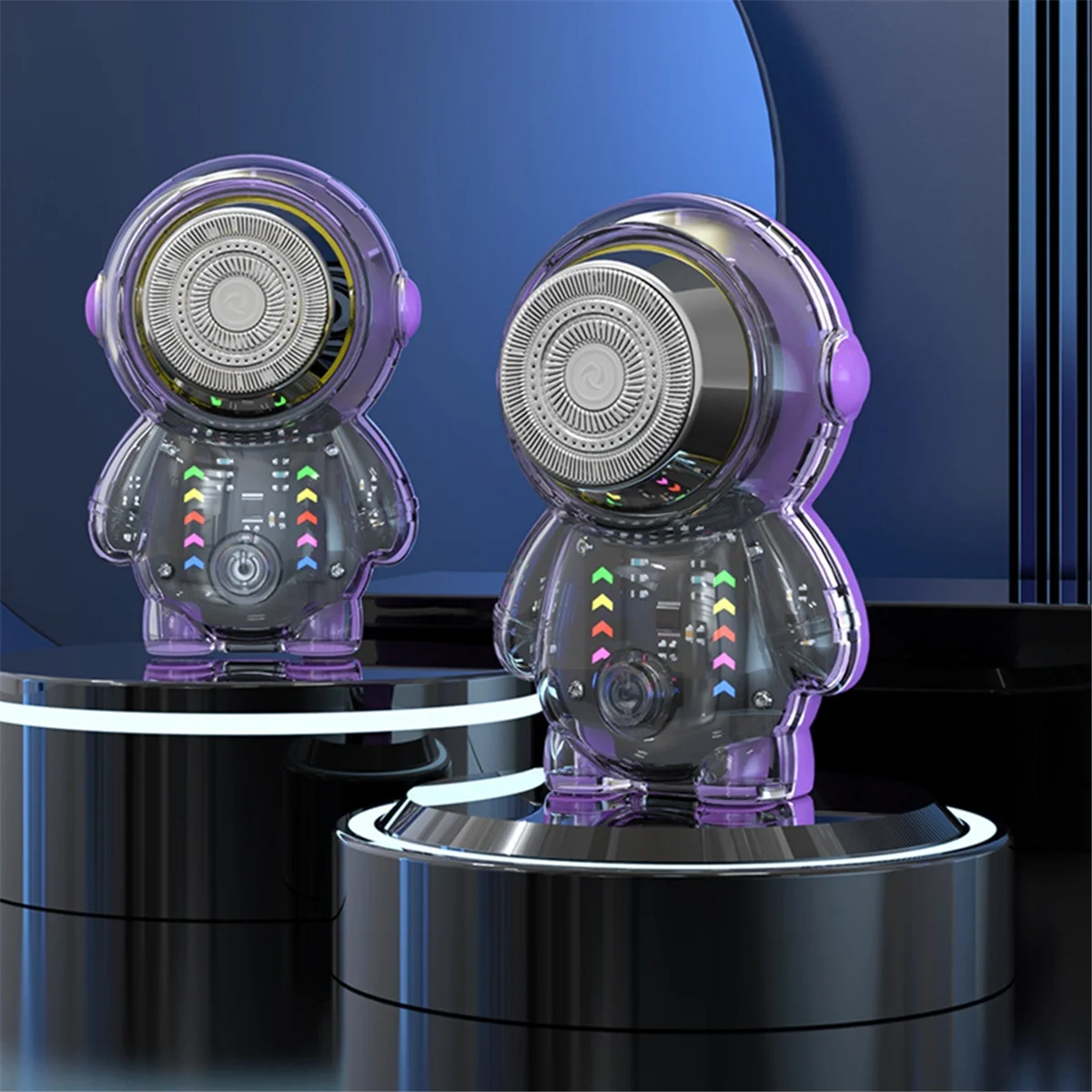 Astronaut Elektro rasierer mit RGB Licht tragbare USB-Rasierer Herren Elektro rasierer Reise Mini-Rasierer c